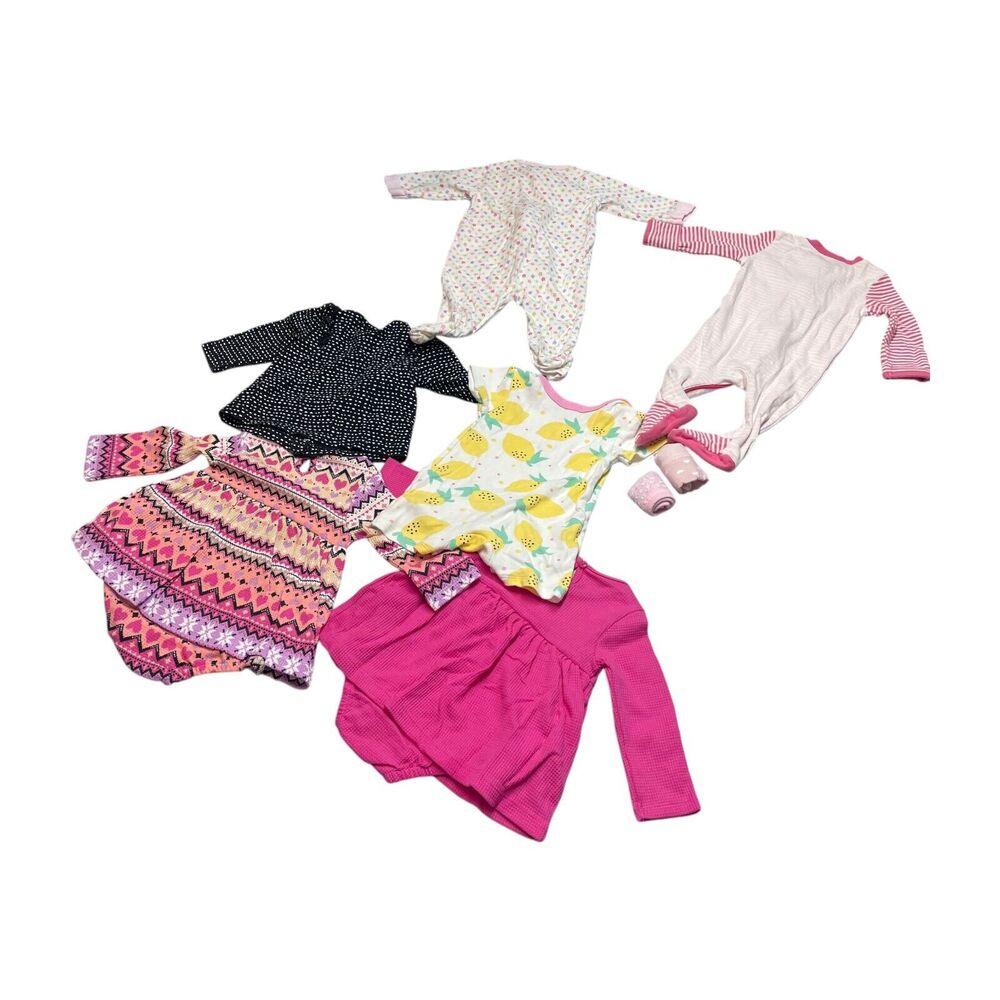 Baby Clothes Outfits Bodysuits Dress 0-3 Months Multicolor Lot of 8 - Picture 6 of 6
